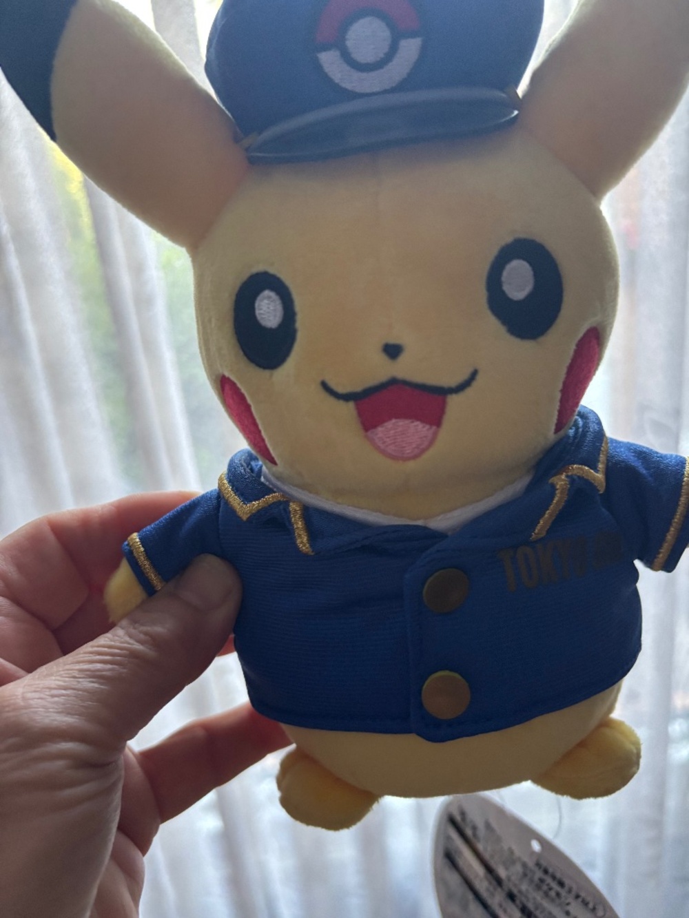 Official Pokémon Center Japan Exclusive - Station Master Pikachu Plush - Tokyo S